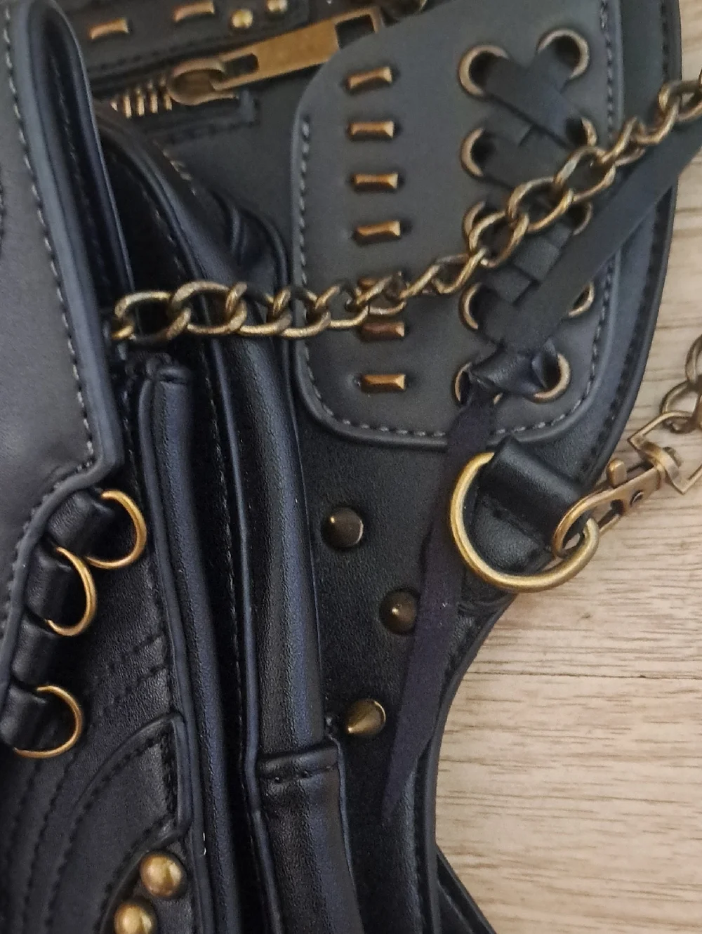 STEEL MOSTER Gothic Steampunk Handbag For Men and Women Hiking Fanny Pack.